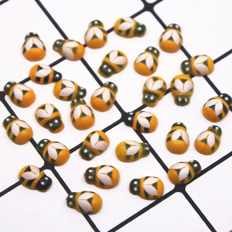 Декоративная деревянная пуговица Красная божья коровка/пчела плоская спина