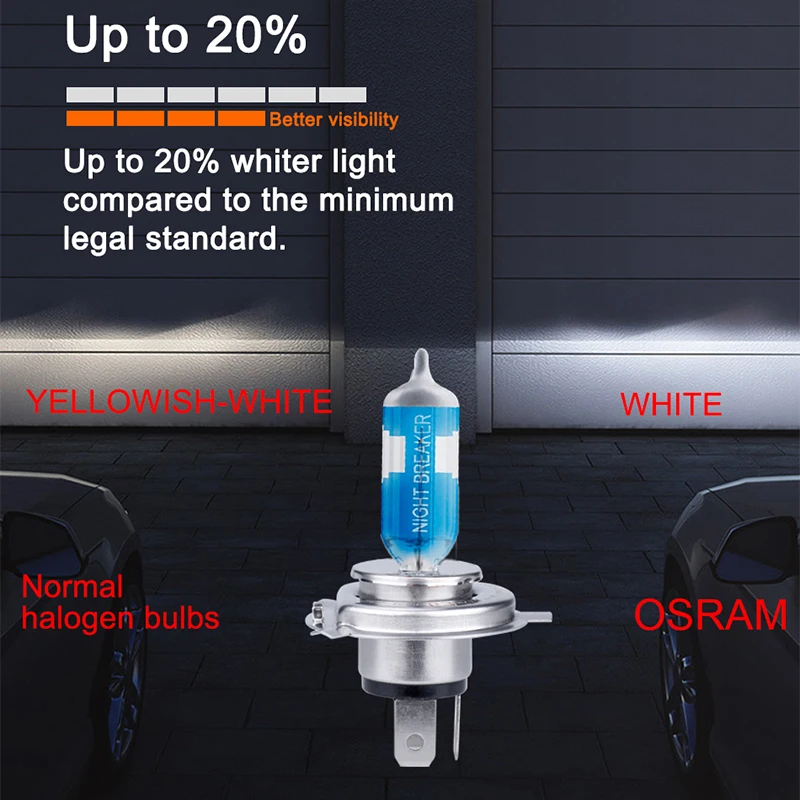 Лампа Ксеноновая OSRAM H1 H7 H4 9003 12V 60/55W Галогенные Новый Night breaker лазерной следующего