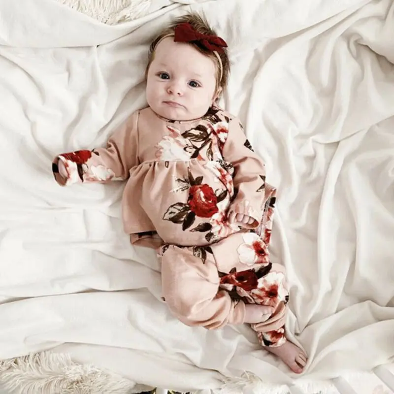 Комплект одежды из 2 предметов для маленьких девочек повседневное осеннее милое