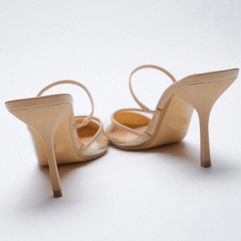 

Shoes Womens Slippers Outdoor Pantofle Slides Beige Heeled Sandals Shallow Soft 2021 Black High Multicolored Thin Pumps Elegant