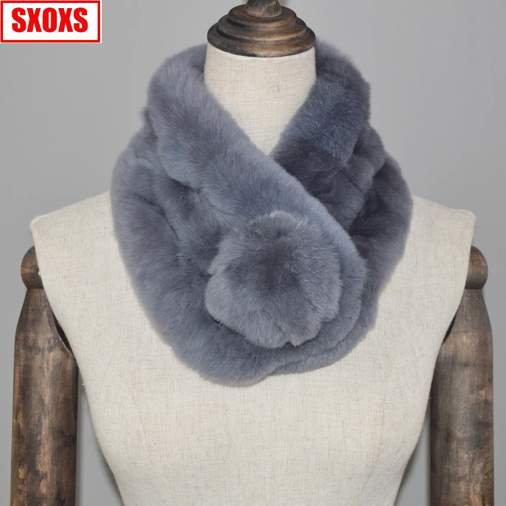 Лидер продаж 2019 женский зимний шарф из натурального кроличьего меха элегантный