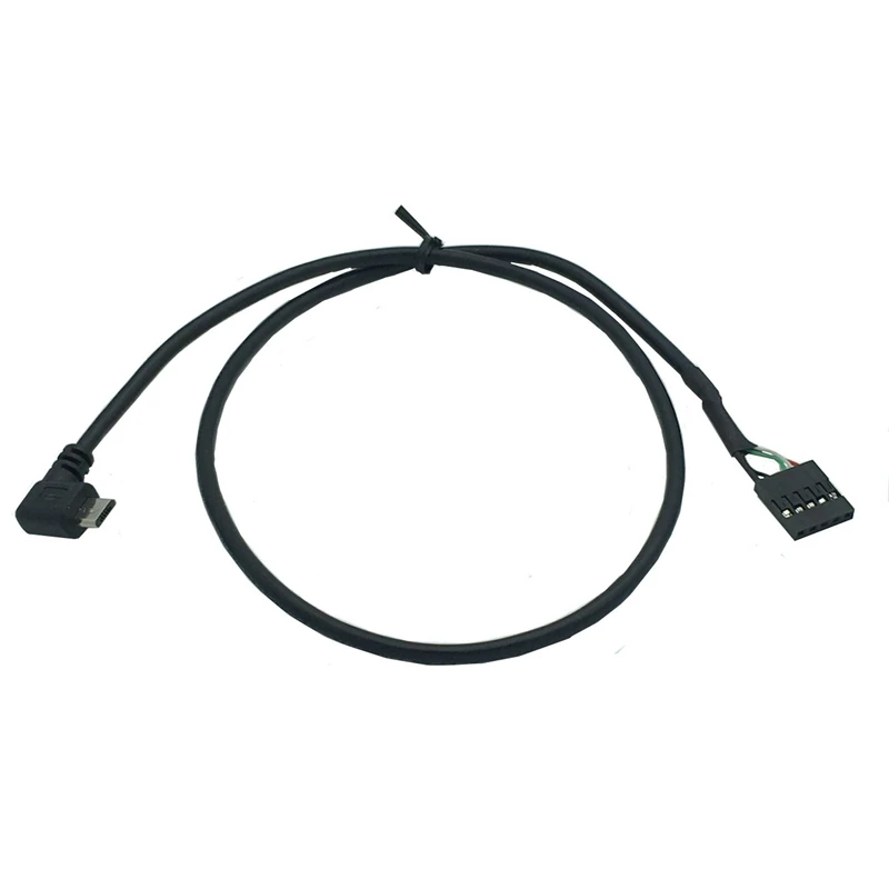 (2 шт. в упаковке) 50 см 90 градусов правый угол Micro USB папа 5 Pin Материнская плата