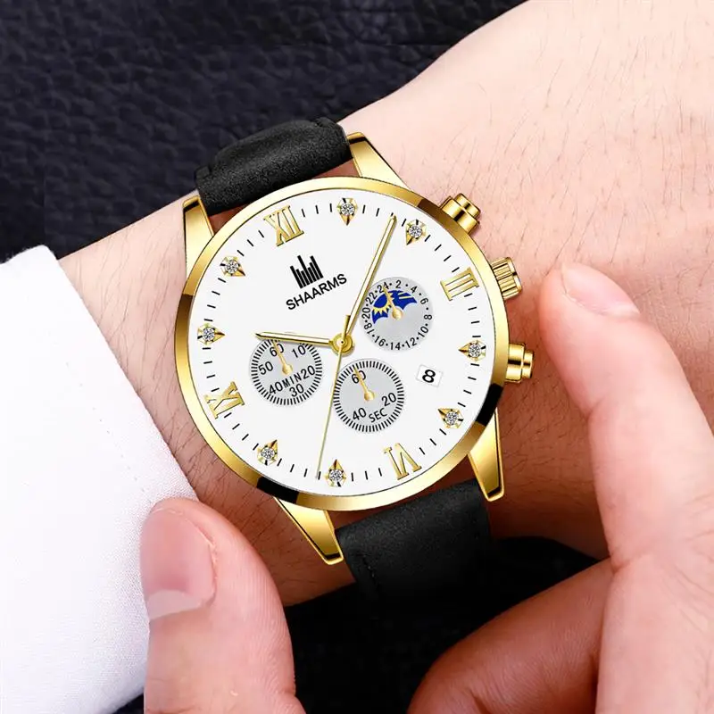 2019 модные повседневные мужские часы из нержавеющей стали аналоговые кварцевые с