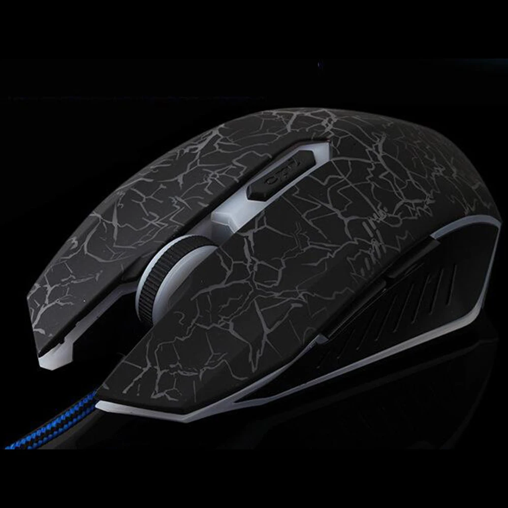

Colorful Backlighting Crack Mouse Luminous Game USB Wired Gaming Dedicated