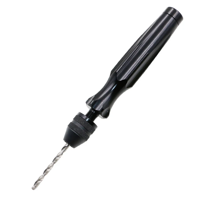 

1PC Mini Portable Alloy Manual Drill Clamping Diameter 0.3-3.5mm Drilling Tools Woodworking Hole Puncher Hand Drill Bits