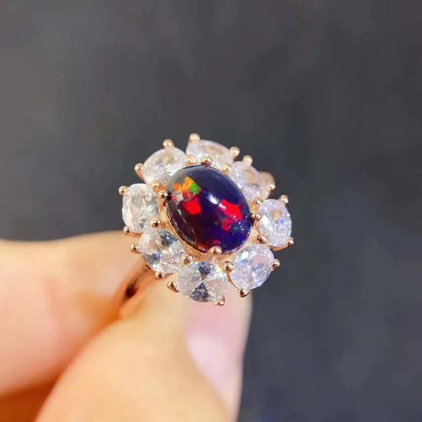 Кольцо С Черным Опалом Купить