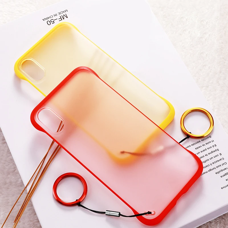 Чехол для телефона безрамный с кольцом iPhone 11 Pro Max чехол iphone XR XS X 7 8 6 6S Plus