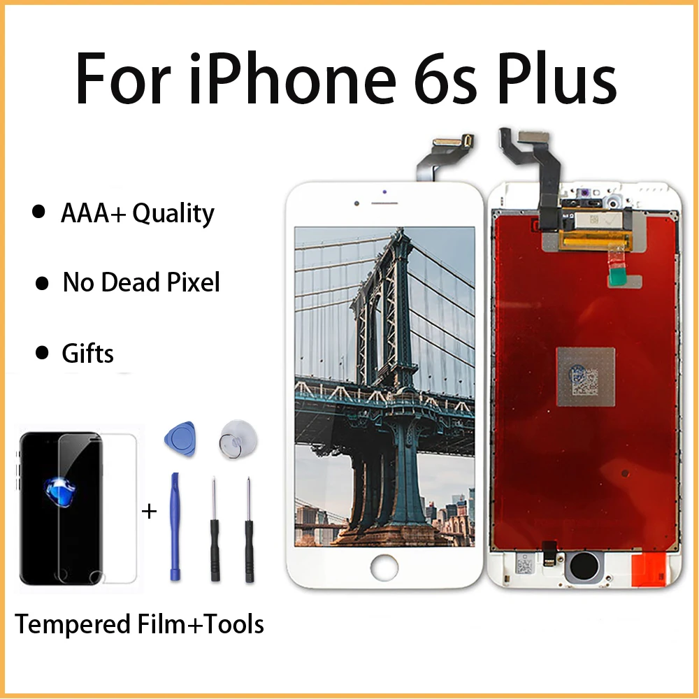 Pantalla экран Замена для iPhone 6S Plus A1634 A1687 A1699 ЖК 3D сенсорный дигитайзер сборка дисплей Замена без битых пикселей