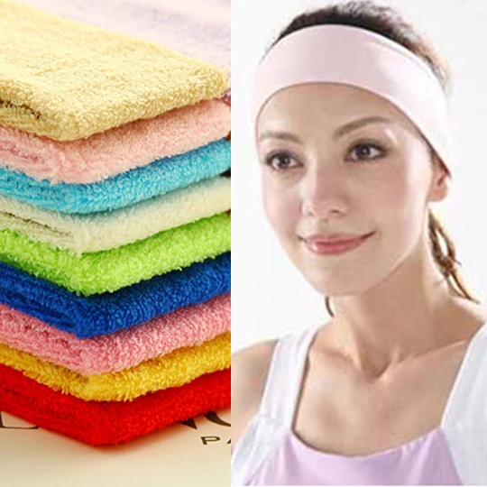 Эластичная спортивная повязка на голову для йоги хлопковая занятий спортом