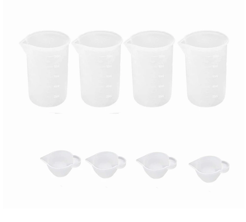 

100 ML Silicone Measuring Cups for Resin Jewelry Making, Nonstick Soft DIY Resin Glue Tools