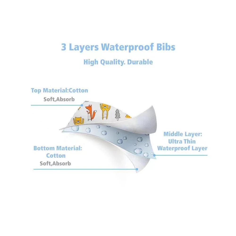 Детские нагрудники для мальчиков и девочек хлопковый водонепроницаемый