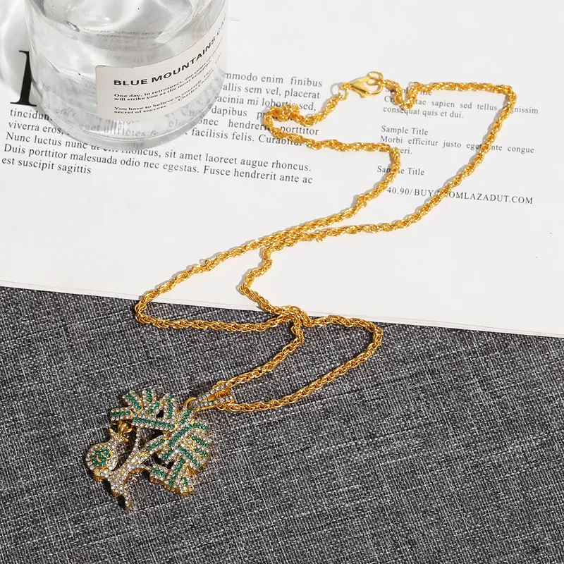 Популярная новинка модная подвеска в стиле хип-хоп с изображением денежного