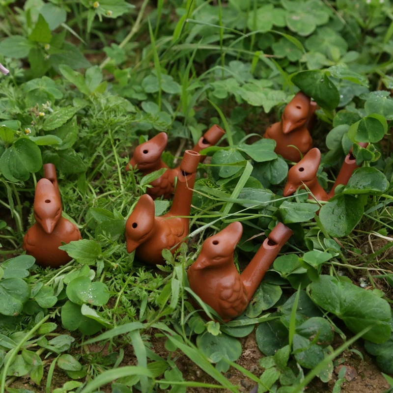Silbato Vintage de cer&aacute;mica para aves de agua, juguete de ba&ntilde;o para ni&ntilde;os, artesan&iacute;as, Ocarina, canciones-1