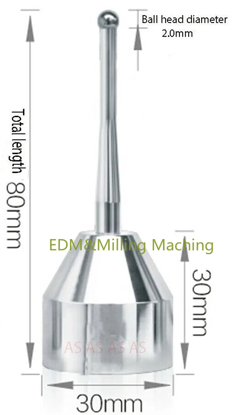 1PC High Quality CNC Sub-Center Ball For EDM Spark Machine Sub-Center Rod Tungsten Steel Ball2.0*80mm DURABLE