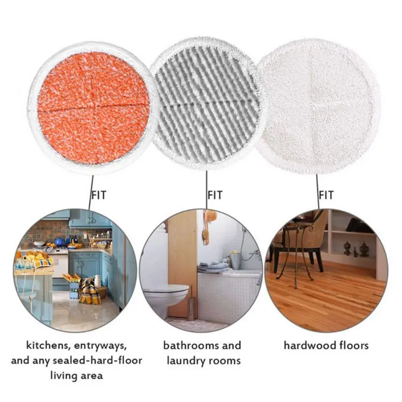 

8 Packs Spinwave Mop Pad Kit Replacement Pads for Bissell Spinwave 2039A 2124 Powered Hard Floor Mop