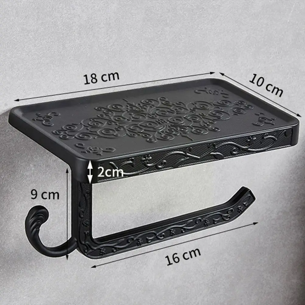 Bathroom Shelves Antique Bronze Carving Toilet Roll Phone Wall Paper Mounted With Shelf Holder Rack Z8m2 | Обустройство дома