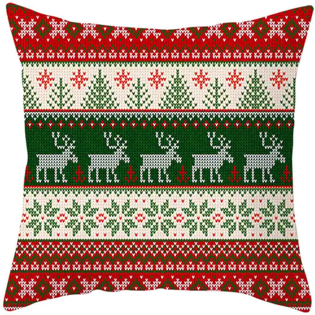 Merry Christmas хлопковые льняные наволочки Рождественский автомобиль диван спальня Cama наволочка украшение дома Almofadas Funda Cojin