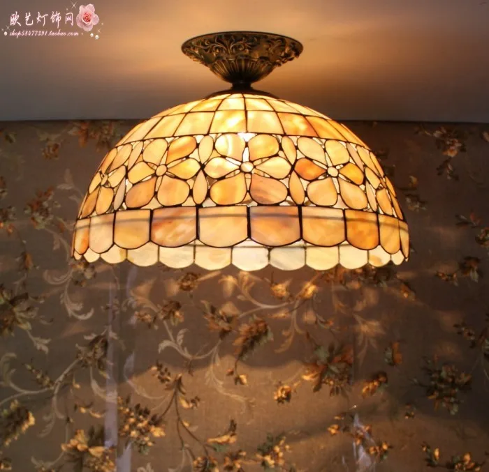 

Потолочный светильник, 12 дюймов, в средиземноморском стиле Тиффани, для ресторана, бара, кабинета, 110-240 В