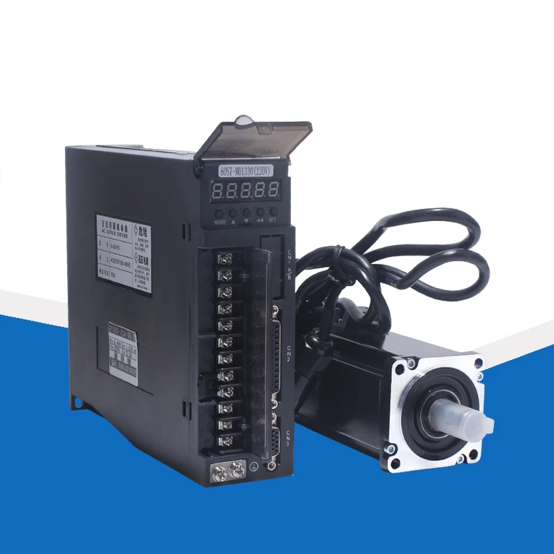 

60ST-M00630A 60ST-MO1330A 60ST-MO1930 AC servo motor driver set 200W/400W/600W pulse signal 5V without brake