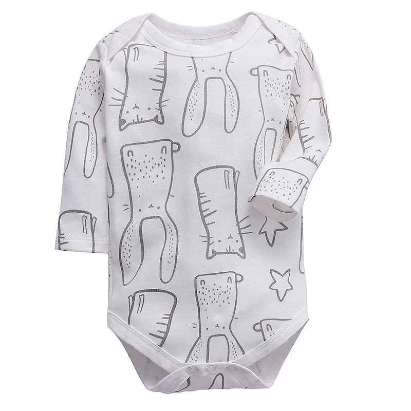 Боди для новорожденных девочек одежда с длинными рукавами из 100% хлопка мальчиков