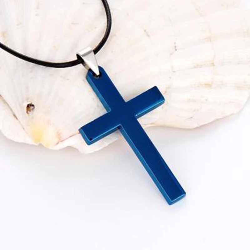 Новый крест ожерелья и кулоны из нержавеющей стали для Для мужчин