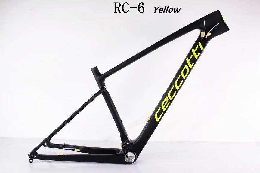 Ceccotti-6 Новейшая карбоновая mtb рама 29er 27,5 ER 15 17 19 BSA BB30 коническая рама для горного велосипеда 2 года - Цвет: Ceccotti-6