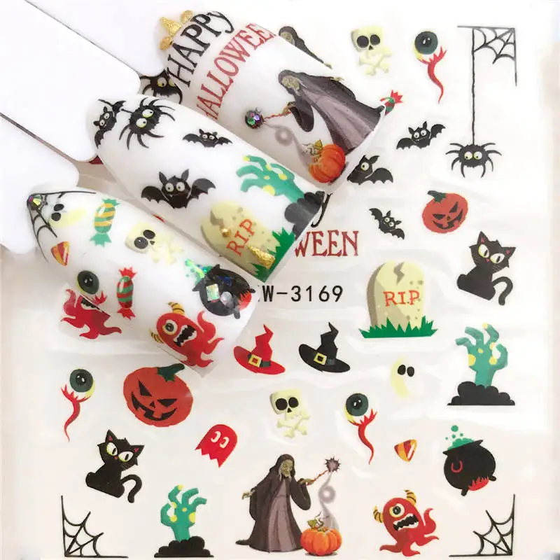 1 лист красочное Осеннее дерево/золотая рыбка переводная вода стикер для дизайна