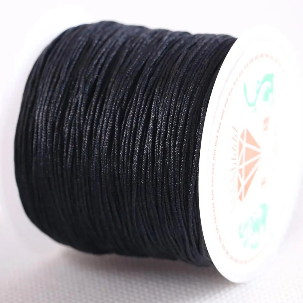 Fit Making Necklace Bracelet 0.5MM Nylon Blue Pink Black White Purple Red Brown Green Gold Beading Cord 50Mx2Rolls | Украшения и