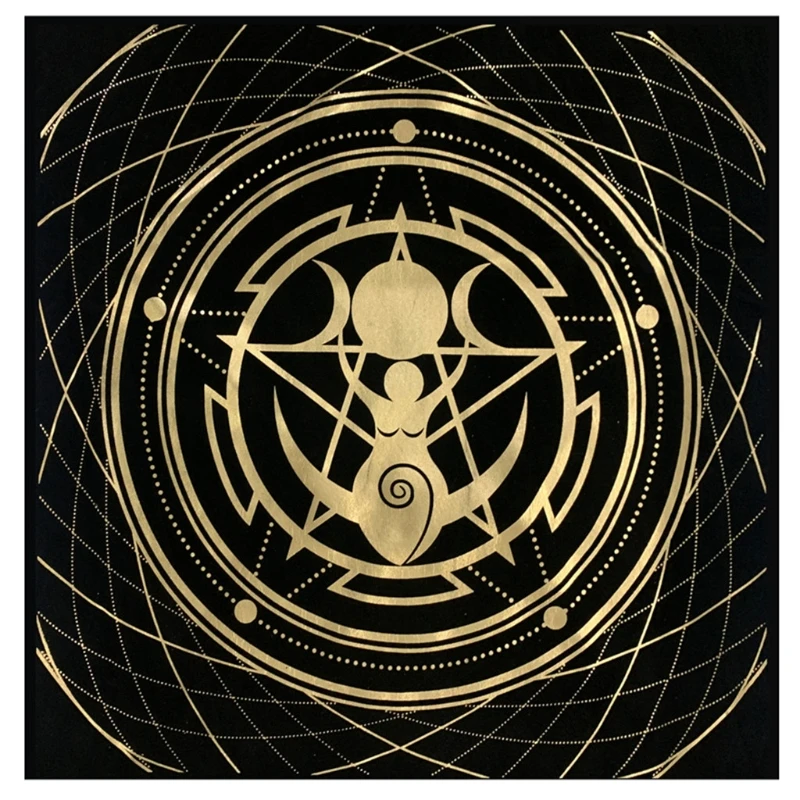 Замшевая бархатная скатерть Таро РУНИЧЕСКАЯ гадания алтарь накладная для магов