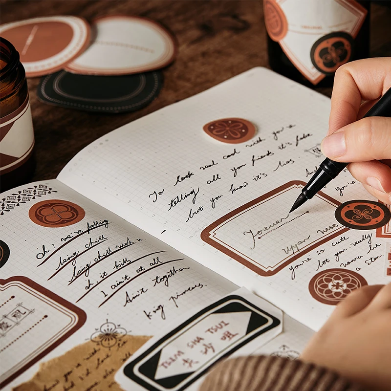 Винтажная DIY Настольная наклейка Bullet Journal декоративная записываемая бумажная s