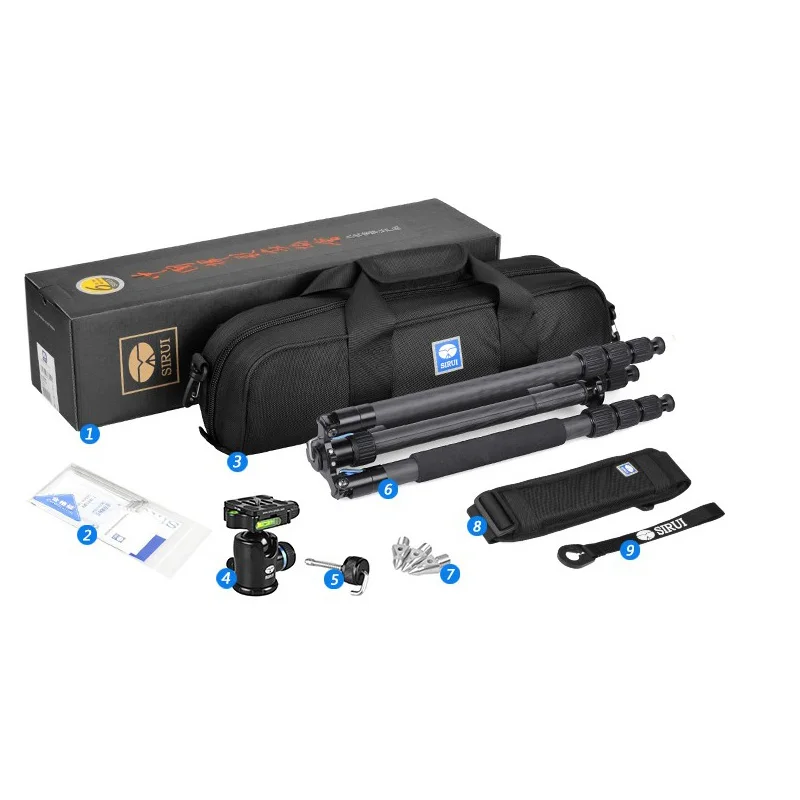 

W-1204 SIRUI W1204+K10X three carbon fiber tripod waterproof anti SLR camera tripod photorefractive single foot