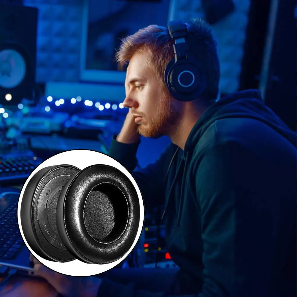 

A Set Of Vervangende Memory Foam Oorkussen Kit Pad Cover Voor Razer For Razer Kraken Pro V2-Oval Oor Hoofdtelefoon Alleen-Oval