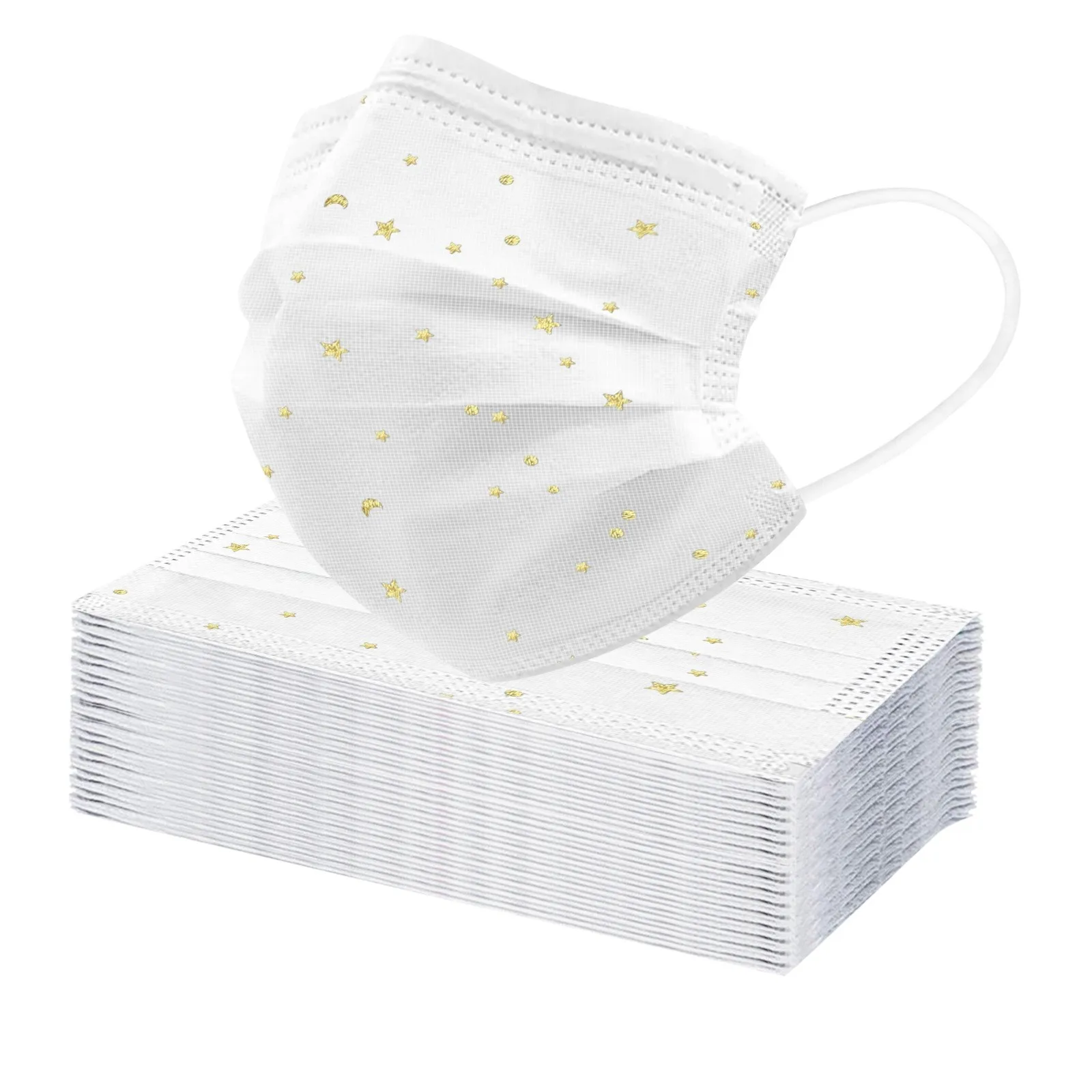 50 шт. для взрослых украшенная сияющими блестками маски одноразовые рот муфельная