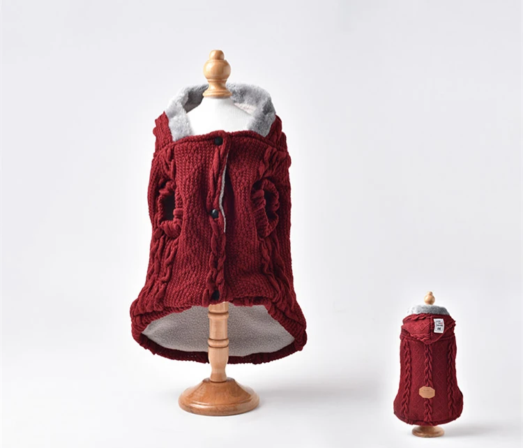 Свитер для собак вязаная одежда на осень и зиму шерсть бархат свитер товары