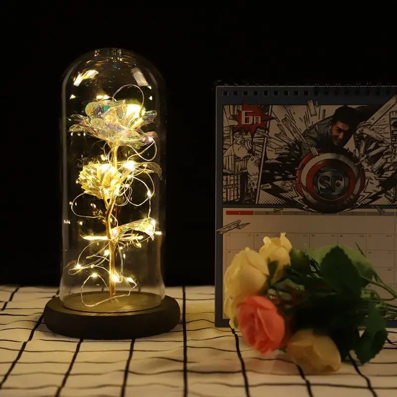 Прямая поставка Красавица и чудовище вечная роза свадебное украшение