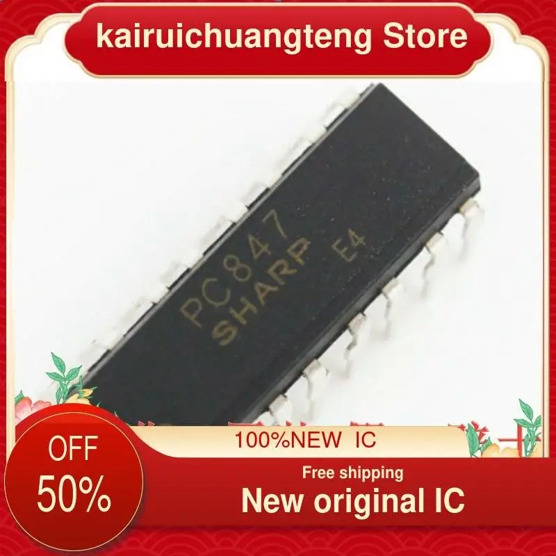 

10-100 шт PC847 SOP16 DIP16 оптрон, новая Оригинальная IC фотоэлектрическая муфта
