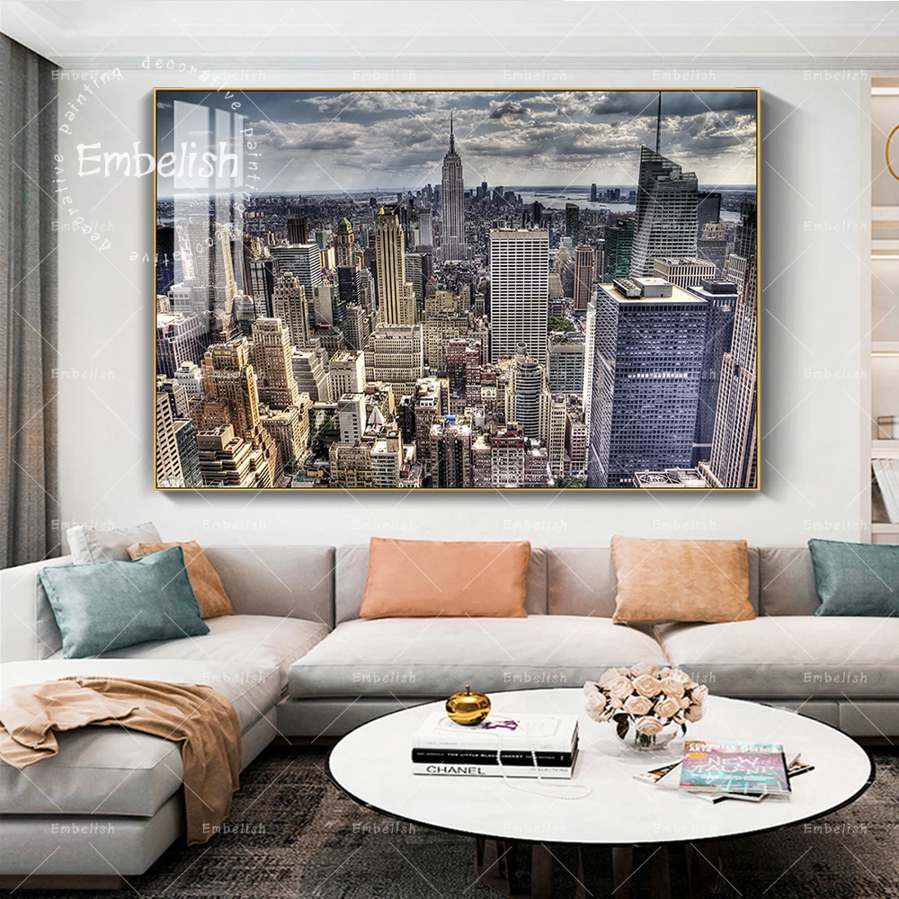 

Embelish 1 Pieces New York City Landscape Wall Art Pictures For Living Room Modern Home Decor Posters HD Spray Canvas Paintings