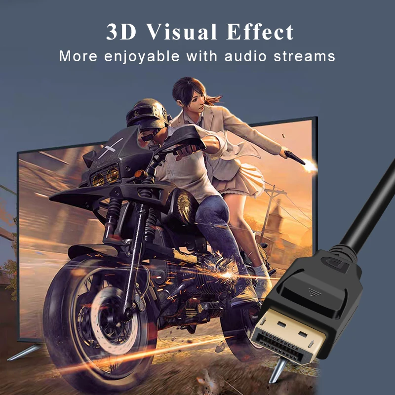 Порт дисплея 1 4 кабель 4K 144 Гц 8K 30 5 м 10 15 20 32 Гбит/с DP штекер-штекер порт Шнур для ПК