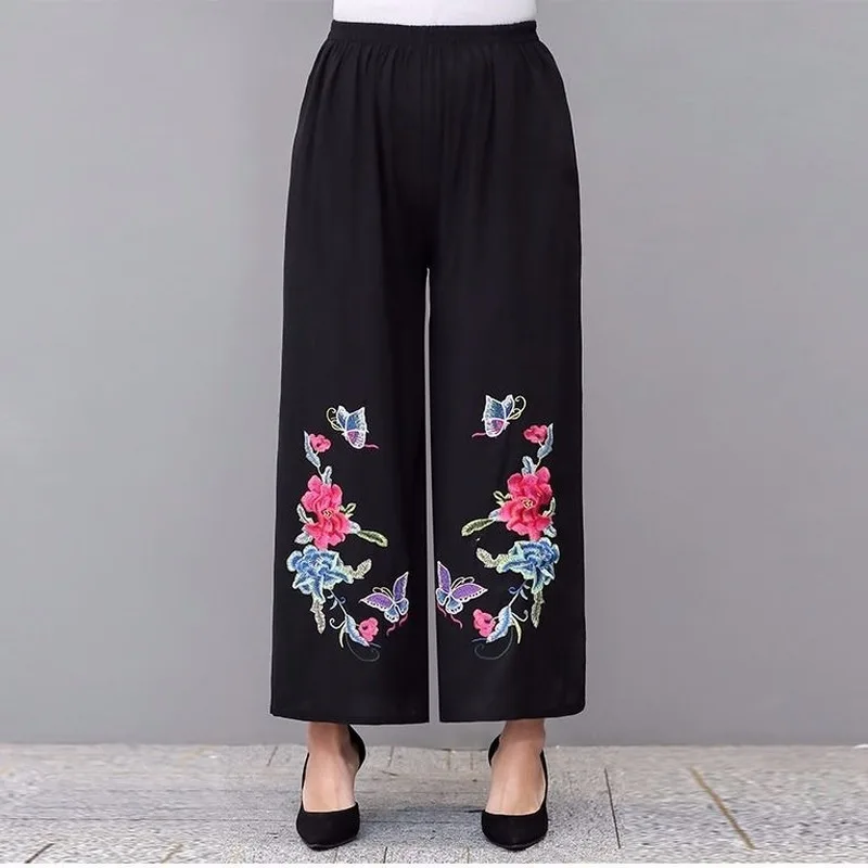 Новая Элегантная юбка с вышивкой для мамы и женщин брюки размера плюс 9 точками