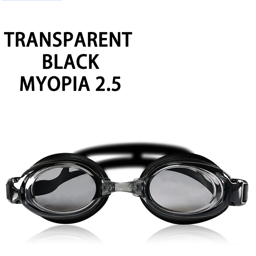 Myopia 2.5 Оптические очки для плавания для близорукости, очки для взрослых, очки для плавания, силиконовые, анти-запотевающие, с покрытием, водная диоптрия, очки для плавания, очки для плавания - Цвет: Myopia 2.5