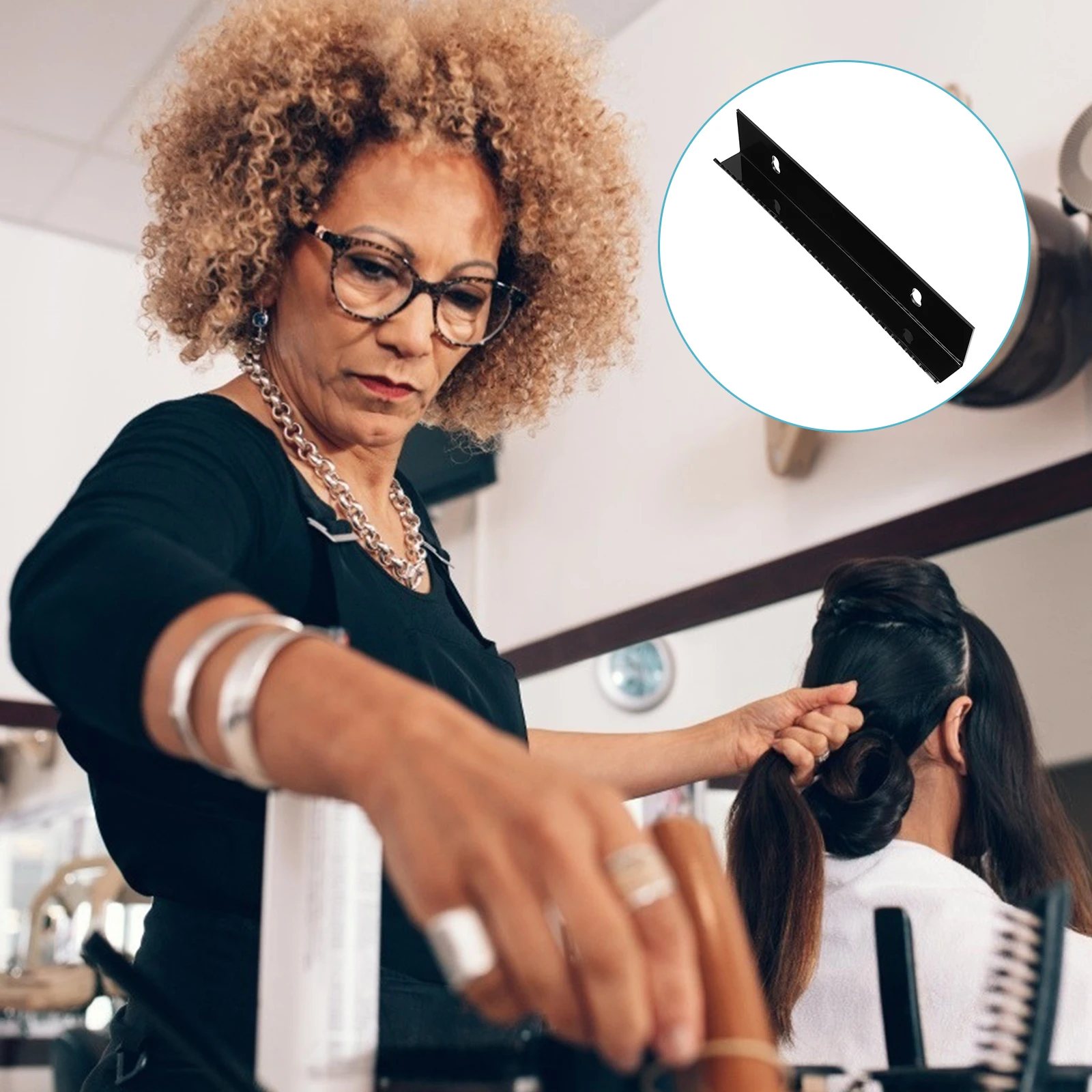 

1pc Wall-mounted Acrylic Wig Rack Hair Extensions Wig Sectioning Storage Rack Folding Wig Stable Tools Wig Head Holders