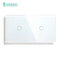 bseed eu russia standard touch dimmer 2 gang white black gold grey 4 colors crystal panel home improvement