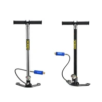 folding style hand pump high pressure 4 stage 300 bar 30 mpa 4500psi with air fitler