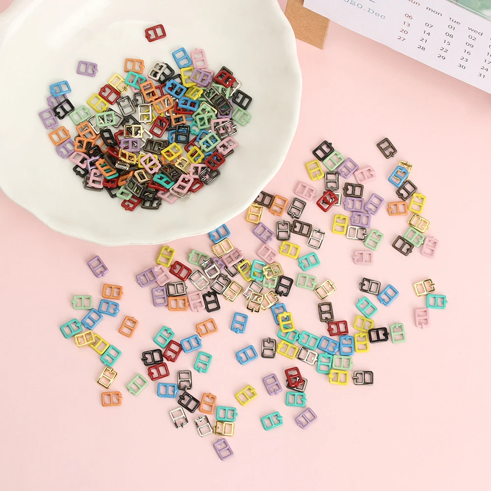 Newest 20Pcs Mini Tri-glide 2.5mm ultra-small belt buckle doll clothes buttons shoes blyth clothing accessory | Игрушки и хобби