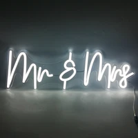 custom letters 56x17cm mr mrs neon sign light led party light 12v indoor leds wedding birthday party marriage decoration
