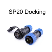 sp20 ip68 straight waterproof connector 12345679101214pin aviation plug socket inindustrial cable connector