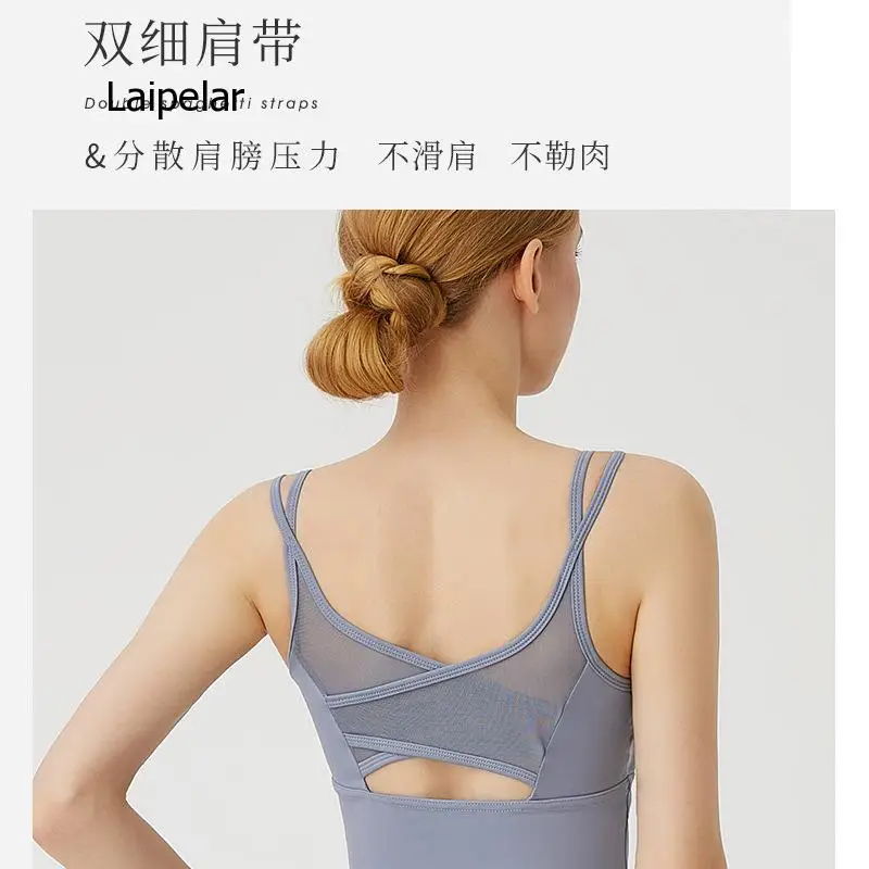 

Popular European and American Sports Underwear Cross Bra Shockproof Fitness Thin Shoulder Summer Tops