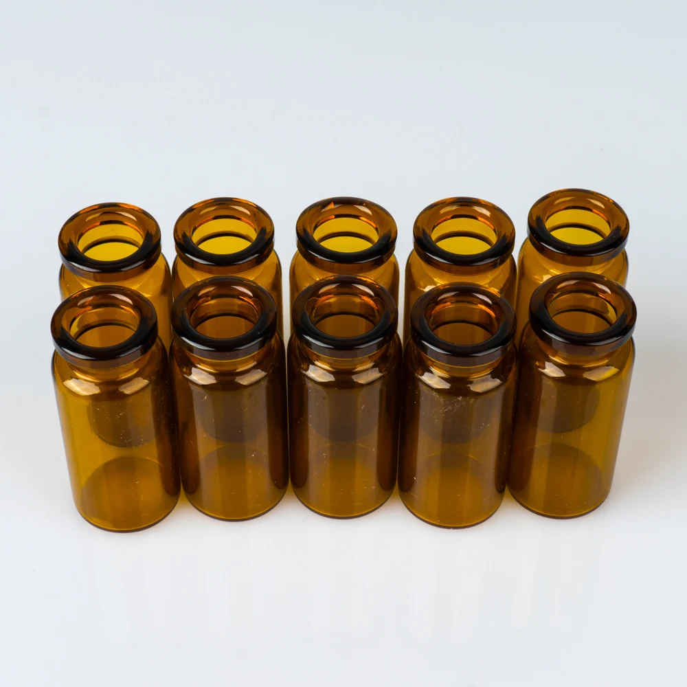 10 шт прозрачный коричневый флакон для инъекций без центральной откидной крышки 2