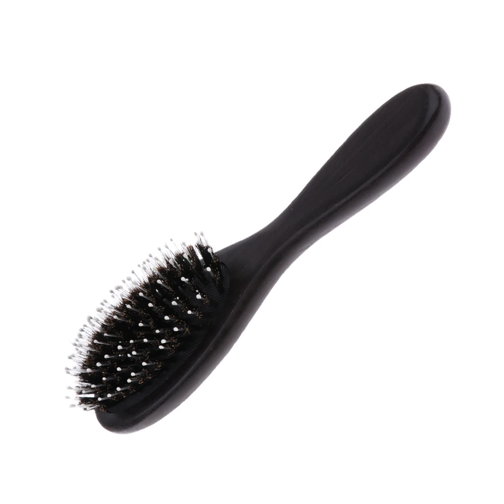 

Professional Healthy Salon Boar Bristle Comb Massage Anti-static Hairdressing Hair Styling Brush Comb with Wood Handle