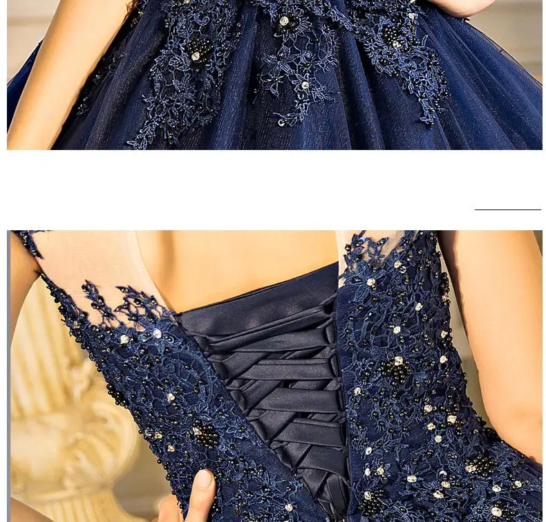 Темно-синее бальное платье с рукавами-крылышками, vestidos De 15 Anos, тюлевый с открытой спиной, Сексуальное Милое Платье 16, платья Бальные платья с аппликацией